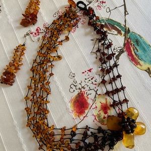 Necklace and earrings